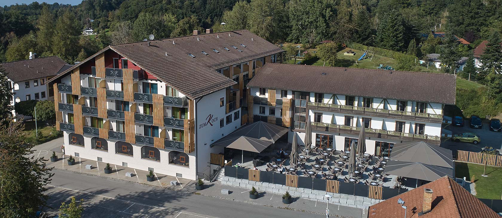 [Translate to English:] Hotel Zum Koch Außenaufnahme